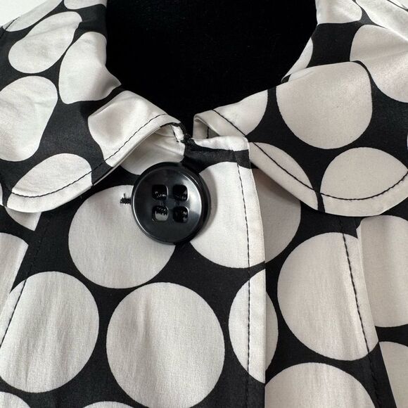 Vertigo Paris Black and White Geometric Cape blazer women’s medium - Picture 6 of 14
